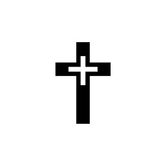 Poster - Christian cross icon isolated on white background