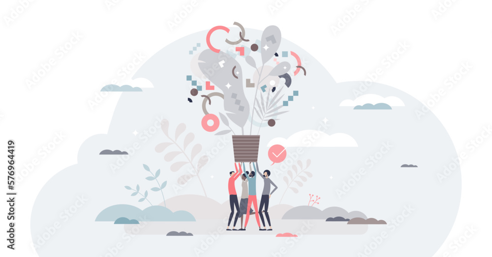 Contribution Pic Vector de Stock Public contribution as crowd financial support for ...