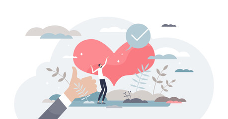 Wall Mural - Healthy heart checkup and strong patient cardio organ tiny person concept, transparent background. Cardiology healthcare with sport activity, nutrition and refrain from bad habits illustration.