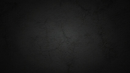Fototapete - A gray to black blended picture of a wall. Close up retro plain dark black cement or concrete wall background texture for show or advertise or promote product and content on display and web design