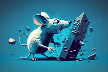 A Rat That Fell Victim To An Exterminator's Snap Mouse Trap. Getting Rid Of Bugs And Rodents Is Our Specialty. Generative AI