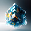Abstract cube background. Colorful Cube background. Created by AI tool.