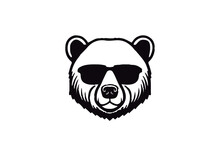Vector Of Bear Wear Sunglasses On White Background. Bear Fashion. Vector Illustration.