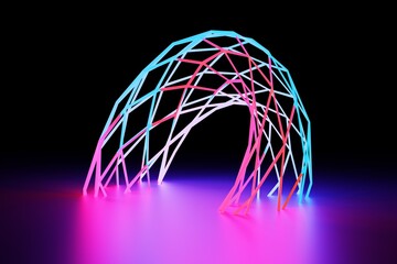 Wall Mural - abstract background with glowing lights