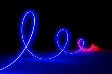 Wall Mural - abstract with glowing lights