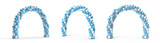 Fototapeta Perspektywa 3d - 3d rendering of Arch Balloons Isolated.,White and Blue Balloons in Shape of Arc., white and blue balloon arc portal gate entrance