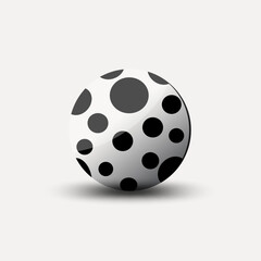 Wall Mural - Ball isolated on white background. Abstract 3d ball with soft shadow. Vector illustration