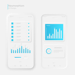 Wall Mural - a set of banners in the neumorphism style on a white background. user interface elements. the layout