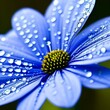 canvas print picture - Blue flower makro