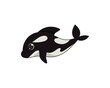© Pirim - Orca vector isolated colour icon. Orca animal vector icon. Orca icon