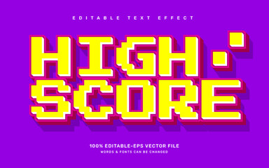 Sticker - High score editable text effect template