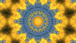 Colorful relaxing mandala pattern for background, fabric, wrap, surface, web and print design. Looks like sun and sky.