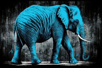 Sticker - It's an elephant that's been painted to look like a zebra. Concept of originality and nonconformity; try something new. Here is an example. Generative AI