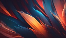 A Colorful Abstract Background With A Red Orange And Blue Design On It's Side Cinema 4 D A 3d Render Generative Art