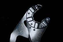 Silver Tools On A Black Background