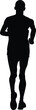 © sports photos - back runner athlete running vector illustration