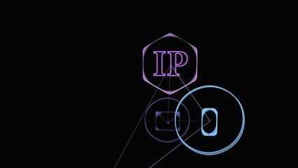 Wall Mural - plexus with hud elements. abstract background with figure . the concept of business, statistics.