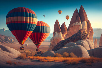 the great tourist attraction - balloon flight. generative ai