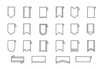 Poster - Bookmark icon set for tag and label