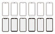 © creativeid900 - Smartphone icon set isolated on white background. Smartphone icons collection vector illustration