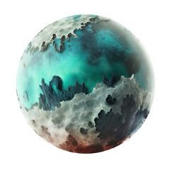 Wall Mural - Imagery of imaginary planets for your cosmic image. Ai generated.