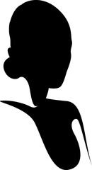 Wall Mural - Abstract silhouette of young woman. Vector illustration.