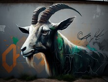 Goat In Graffiti Art
