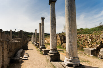 Wall Mural - The ruins of ancient ancient Anatolian city of Perge located near the Antalya city in Turkey