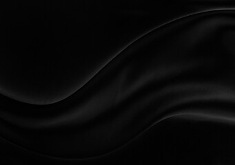 Wall Mural - Black gray satin dark fabric texture luxurious shiny that is abstract silk cloth background with patterns soft waves blur beautiful.