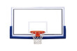 New professional basketball hoop cage, isolated large backboard closeup. Horizontal sport theme poster, greeting cards, headers, website and app
