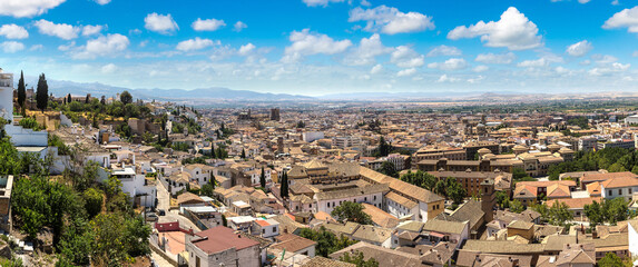 Canvas Print - Panoramic view of Granada