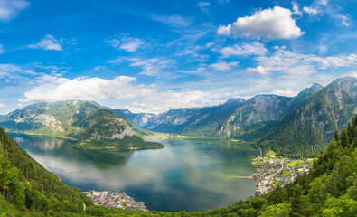 Wall Mural - Panoramic view of Hallstatt, Austria