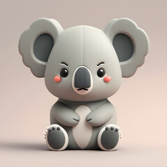 Wall Mural - Cute koala character design generative ai