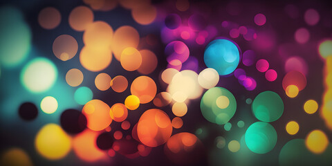 Wall Mural - big sparkles  megenta color -bokeh background -ai generative 