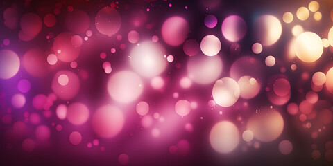Wall Mural - shiny magenta bokeh background  -ai generative