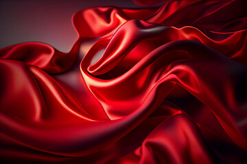 red silk background, AI