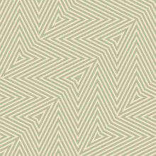 Vector Geometric Lines Pattern. Simple Texture With Diagonal Stripes, Lines, Arrows, Chevron, Zigzag. Abstract Sage Color Linear Graphic Background. Retro Vintage Style. Repeat Design For Decor, Print