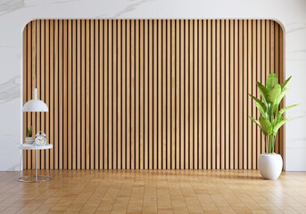 Wall Mural - Blank living room with free space, 3D rendering