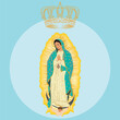 Our Lady of Guadalupe with crown, Virgin Religion, Virgen De Guadalupe, Feast of the Virgin of Guadalupe, Catholicism, Basilica, Cathedral