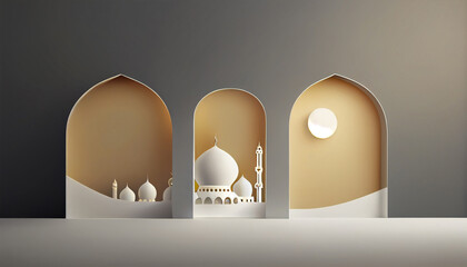 3d eid mubarak design. banner for islamic banner festivity like eid al adha, fitr, ramadhan, etc. th