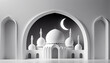 3D Eid Mubarak Design. Banner for islamic banner festivity like eid al adha, fitr, ramadhan, etc. Theme for ramadan or islamic festivity.