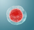 © New Africa - Cryopreservation of genetic material. Ovum on light blue background, frost effect