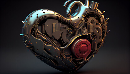 heart of gold, created with AI technology