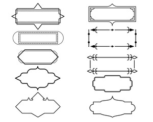 A set of simple vintage style frames	