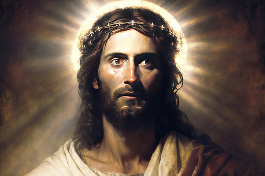 portrait of jesus, savior of mankind, generative AI