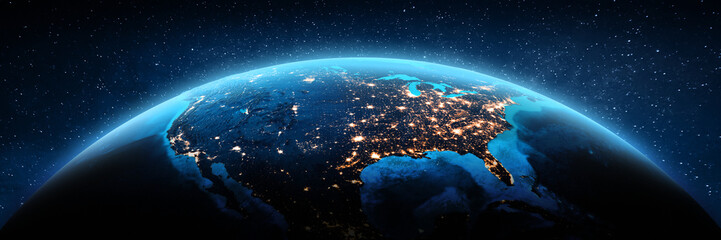 Wall Mural - america, united states from space
