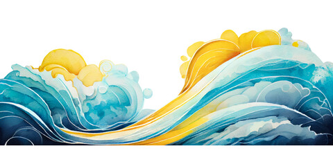 blue and white abstract ocean wave texture. transparent isolated png of a sea wave. banner graphic r