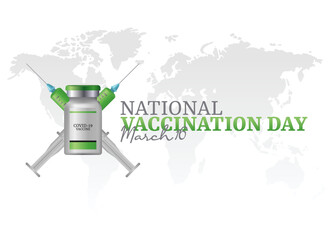 vector graphic of national vaccination day good for national vaccination day celebration. flat design. flyer design.flat illustration.