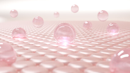 Wall Mural - 3d cosmetic magic serum moisturizes and closes up sagging skin cells. modern moisturizers are used t