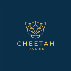 Wall Mural - Cheetah geometric logo icon design template